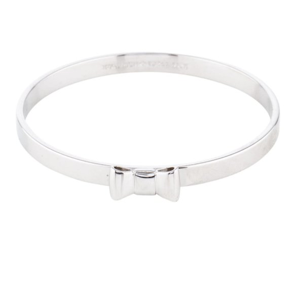kate spade Take A Bow Silver bangle bracelet nwot - Picture 1 of 4